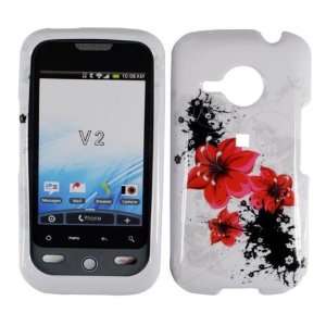  Red Lily Hard Case Cover for HTC Droid Eris V2 6200 Cell 