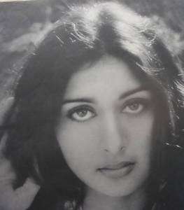 1970s Vintage Bollywood Print Actress Poonam Dhillon  