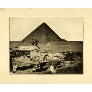  1897 Print Ancient History Egypt Sphinx Pyramid Ghizeh 