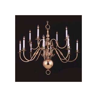 World Imports 3022 01 american colonial Chandelier Polished Brass 