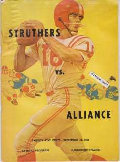 1964 STRUTHERS, OH, ALLIANCE, OH, FOOTBALL GAME PROGRAM  