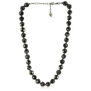   Basics Jet Faceted Bead 10mm Adjustable Jet Bead Necklace Jewelry
