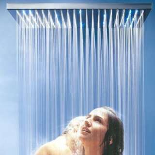 LED Square Cascade Bathroom Super Large Rain Shower Head T69