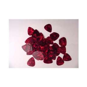  Guitar Picks 50 Red Pearl Pattern Celluloid Medium 