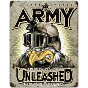  Army Unleashed Metal Sign
