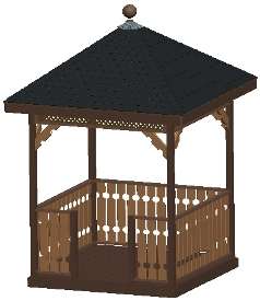 10ft Square Gazebo, with a Hip Roof.