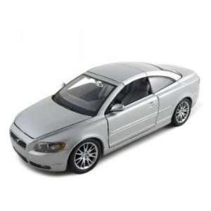  Volvo C70 Diecast Car Model 1/24 Coupe Silver Toys 