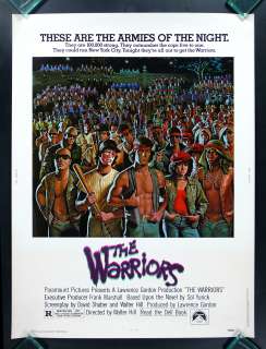 THE WARRIORS * GANG ROLLED ORIGINAL MOVIE POSTER 1979  