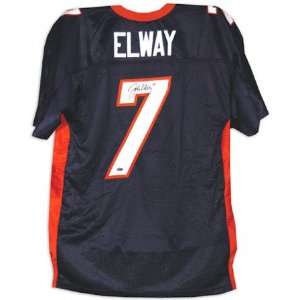  John Elway Denver Broncos Autographed Blue Wilson Jersey 