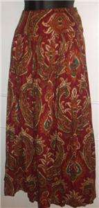 Vintage Vittadini Sport Cotton/ Rayon Paisley Skirt 4  