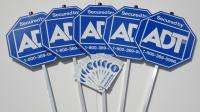 ADT/BRINKS/HOME SECURITY ALARM SYSTEM YARD SIGN & 25 WINDOW STICKERS 