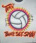 airbrushed t shirt volleyball personaliz ed adult sizes $ 14 95 time 