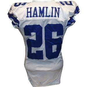 Ken Hamlin #26 2009 Cowboys Game Used White Jersey w/ Teal Pants (44 