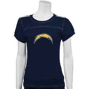  San Diego Chargers Navy Blue Studded Gal T shirt Sports 