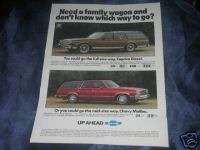 Chevy Caprice Diesel Malibu Station Wagon Car 1981 Ad  