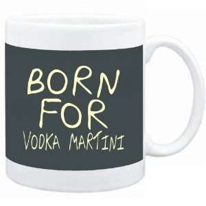   Mug Dark Silver  born for Vodka Martini  Drinks