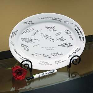  Wedding Favors Signature Guest Book Platter and Easel 