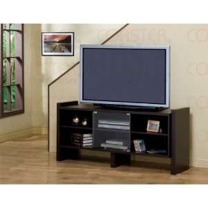   Cappuccino Finish Glass Doors TV Stand   Coaster Co.