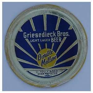 Beer Coaster Griesedieck Bros. 3 7/8 Round Foil Over Cardboard 1950`s
