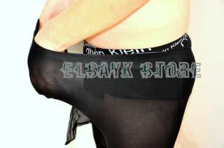 qq Black Plus Size 40inches Sheer Waist Men Pantyhose mens Tights 