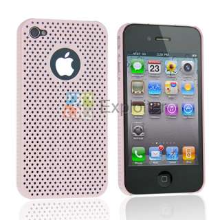 Hot Selling Pink Hard Case Plastic Web Back Shell for iPhone 4  