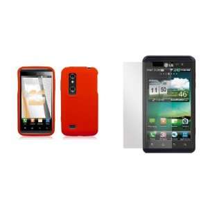  LG Thrill 4G (AT&T) Premium Combo Pack   Red Silicone Soft 