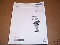 b1342) Wacker Op Manual BS50 2 Rammer Jumping Jack  
