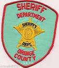 Orange County Sheriff, Texas shoulder police patch (fire)