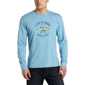  Life is good Mens Crusher Simple Surf Long Sleeve T Shirt 
