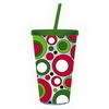 Insulated Cup w/Straw 17oz,Blank Holiday Whimsy,2AC3693