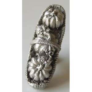   of Pumpkins Knob   Basket of Pumpkins Pewter Knob