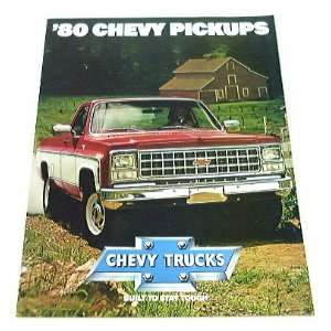  1980 80 Chevrolet CHEVY PICKUP Truck BROCHURE C10 K20 