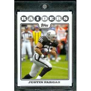  2008 Topps # 92 Justin Fargas   Oakland Raiders   NFL 