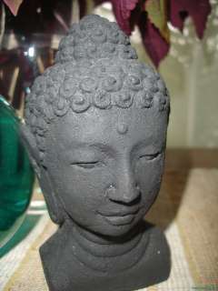 Bali Buddha head Sculpture caste LAVA STONE Garden Statue Balinese Art 