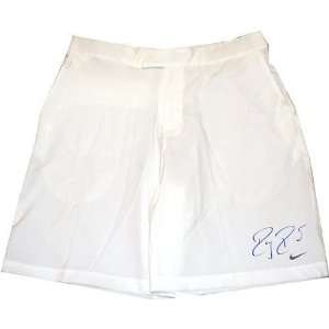  Roger Federer Autographed White Nike Game Model Shorts 