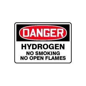   HYDROGEN NO SMOKING NO OPEN FLAMES 10 x 14 Adhesive Dura Vinyl Sign