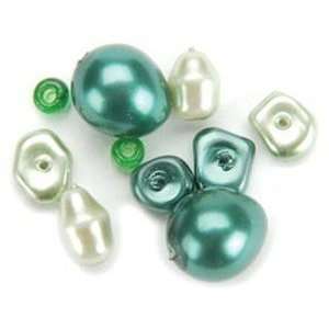   Elegance Glass & Mop Bead Mix 40 Grams/Pkg Jade 