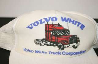 Vintage Volvo White Truck Advertising Trucker Hat Cap  