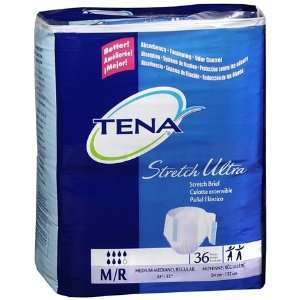  Tena Stretch Ultra Briefs Medium   2 Packs of 36 (72 total 