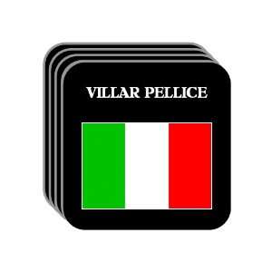  Italy   VILLAR PELLICE Set of 4 Mini Mousepad Coasters 