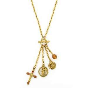  Angelos di Luce Mock Toggle Charm Necklace Jewelry