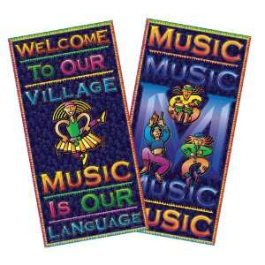  Music and Welcome to Our Village poster set Musical Instruments