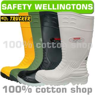 Mens Ladies Safety Work Boots Wellingtons Steel Toe Cap  