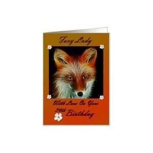  Birthday  34th / For Her / Foxy Lady Card Toys & Games