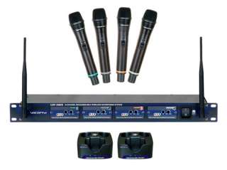 VocoPro UHF 5805 4 Channel Rechargeable Wireless Microphone FCC 