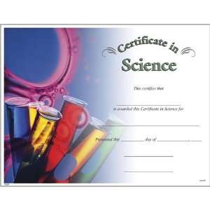  Science Certificates