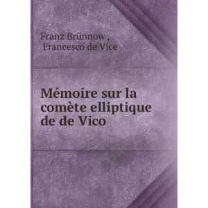   te elliptique de de Vico Francesco de Vice Franz BrÃ¼nnow  Books