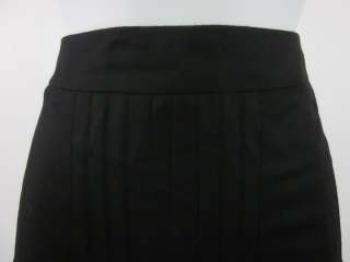 AKRIS Black Wool Pleated A line Skirt Size 10  