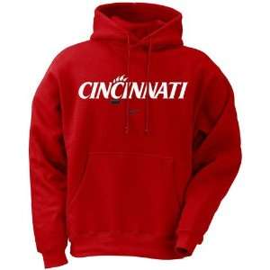  Nike Cincinnati Bearcats Red Classic Logo Hoody Sweatshirt 