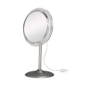   Inch Adjustable Lighted Pedastal Mirror with 7x Magnification Beauty
